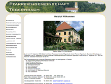 Tablet Screenshot of kirche.tegernbach.de
